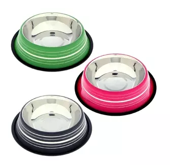 Миска нескользящая цветная с полосой VM-2510 (C), 700 мл - ШК 8901810251038 Миска нескользящая цветная с полосой VM-2510 (C), 700 мл - ШК 8901810251038