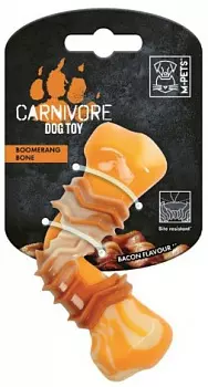 M-Pets Карнивор Игрушка для собак Ребрышки, вкус бекона, желтый, 12,4*6,1*3,5 см 