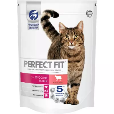 Perfect Fit Корм для кошек Говядина, 0,65 кг