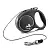 Flexi Black Design XS Поводок-рулетка (до 8 кг) 3 м трос, черный/серебро