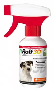 RolfClub 3D Спрей противопаразитарный от блох и клещей для собак, 200 мл