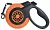 M-Pets Рулетка с автотормозом для собак до 12 кг, S, оранжевый, 16,5*12*6 см