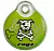 RogZ Адресник пластиковый ID Tag Lime Bone для собак